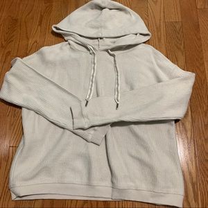 Beige, corded hoodie